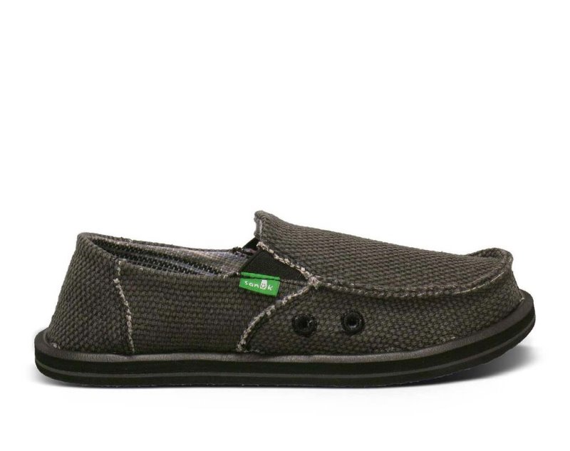 Sanuk Vagabond Kids\' Sidewalk Surfers Black | Canada 302VRW